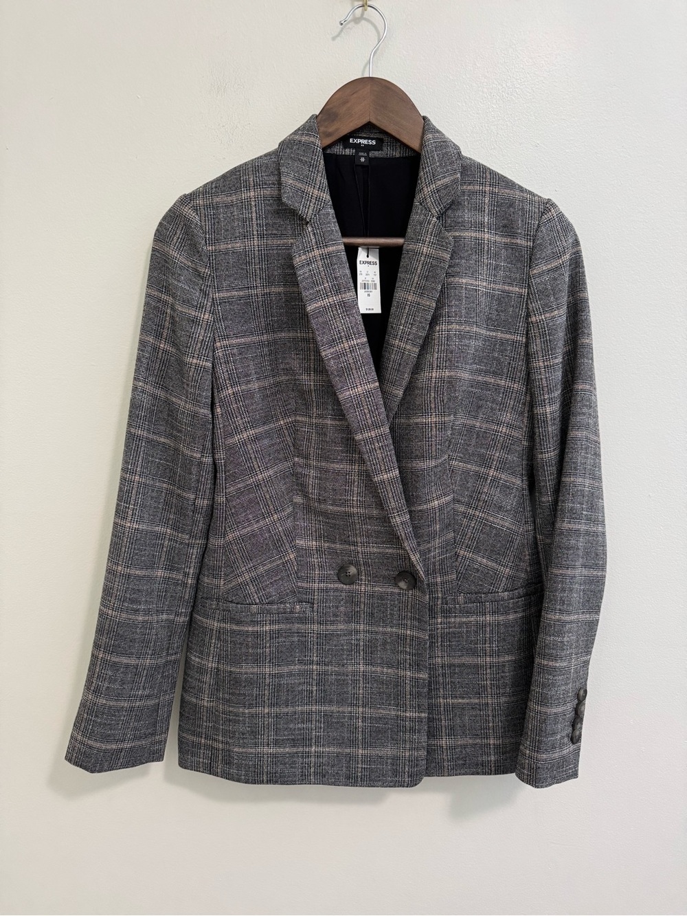 Express NWT Plaid Longline Blazer